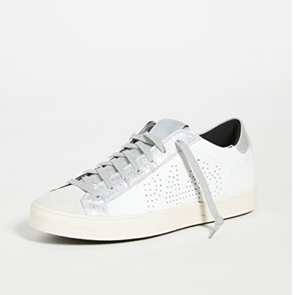 P448 John Delhisil Sparkle Suede Distressed Sneakers - Picture 1 of 16